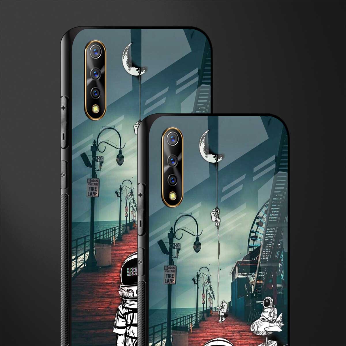 astronaut believer beach glass case for vivo z1x image-2