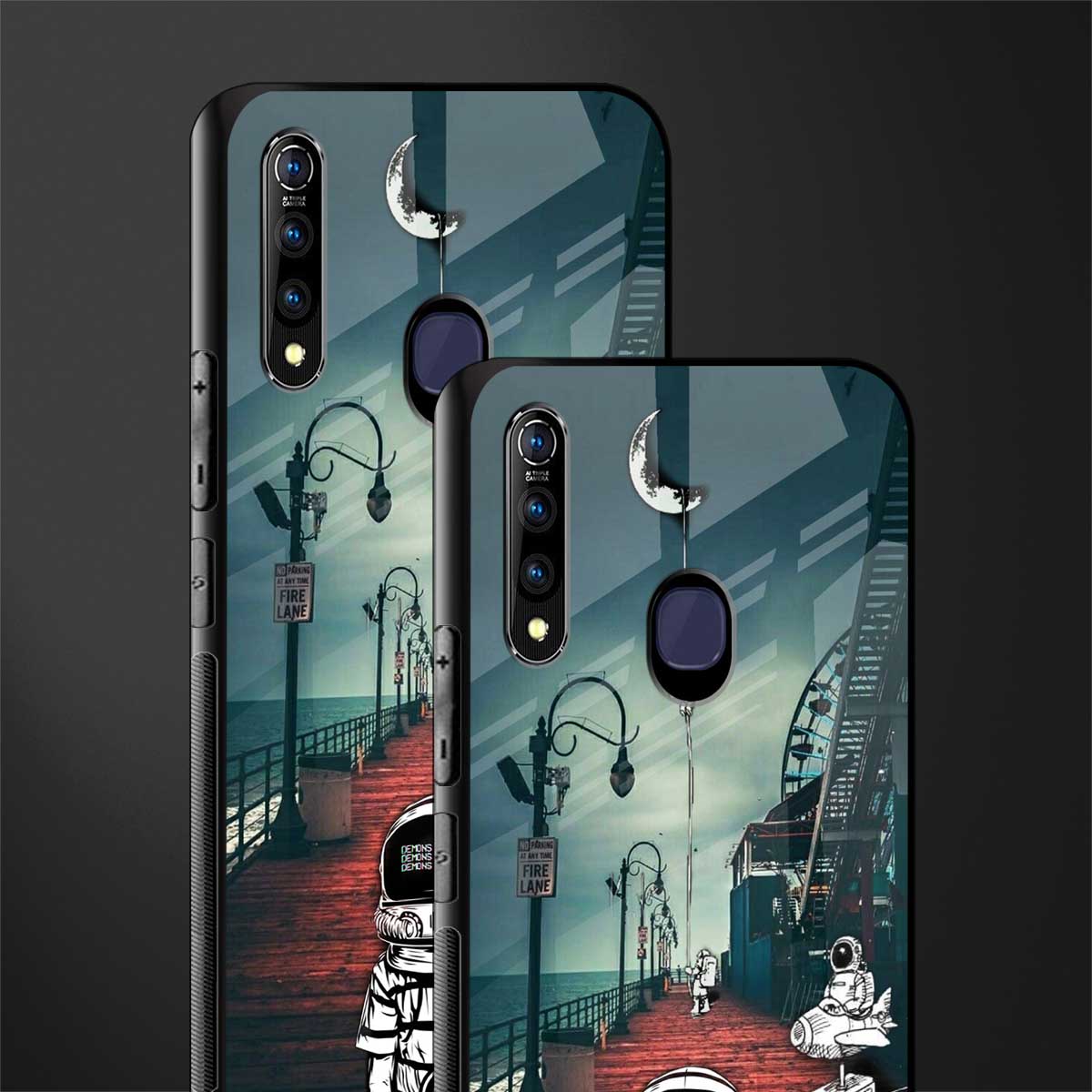 astronaut believer beach glass case for vivo z1 pro image-2