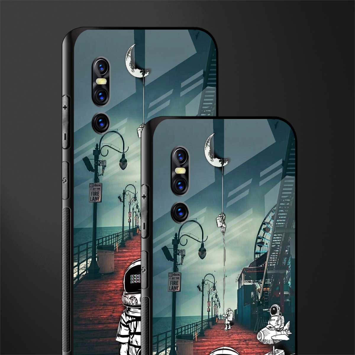 astronaut believer beach glass case for vivo v15 pro image-2