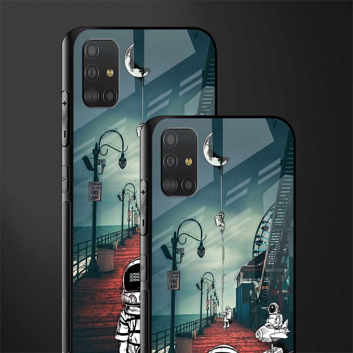 astronaut believer beach glass case for samsung galaxy a51 image-2