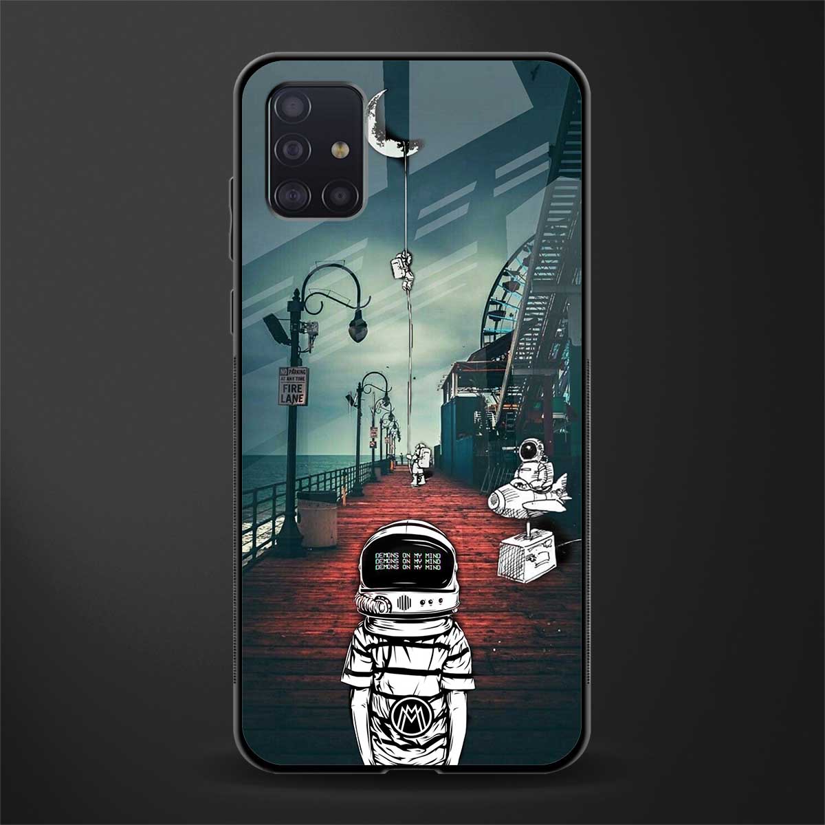 astronaut believer beach glass case for samsung galaxy a71 image