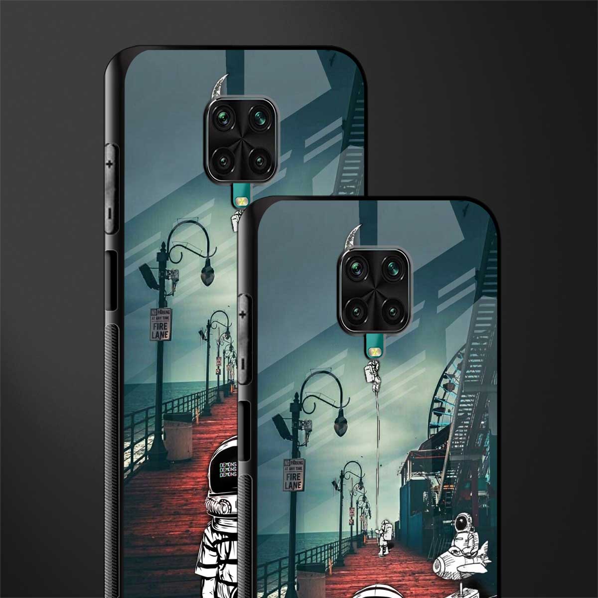 astronaut believer beach glass case for redmi note 9 pro max image-2