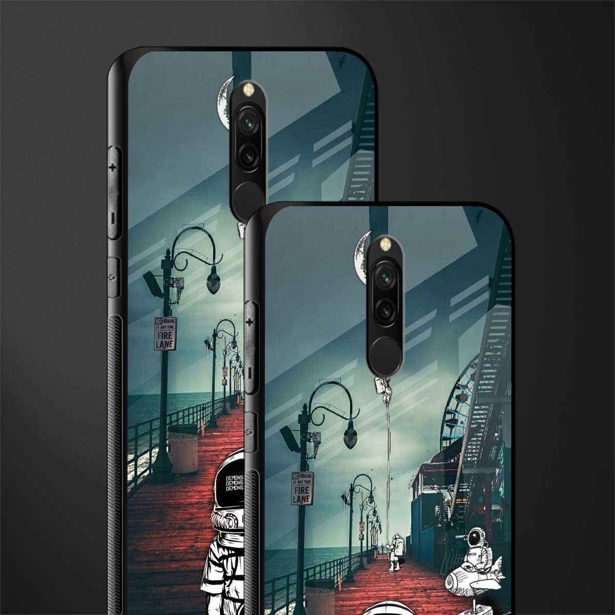 astronaut believer beach glass case for redmi 8 image-2