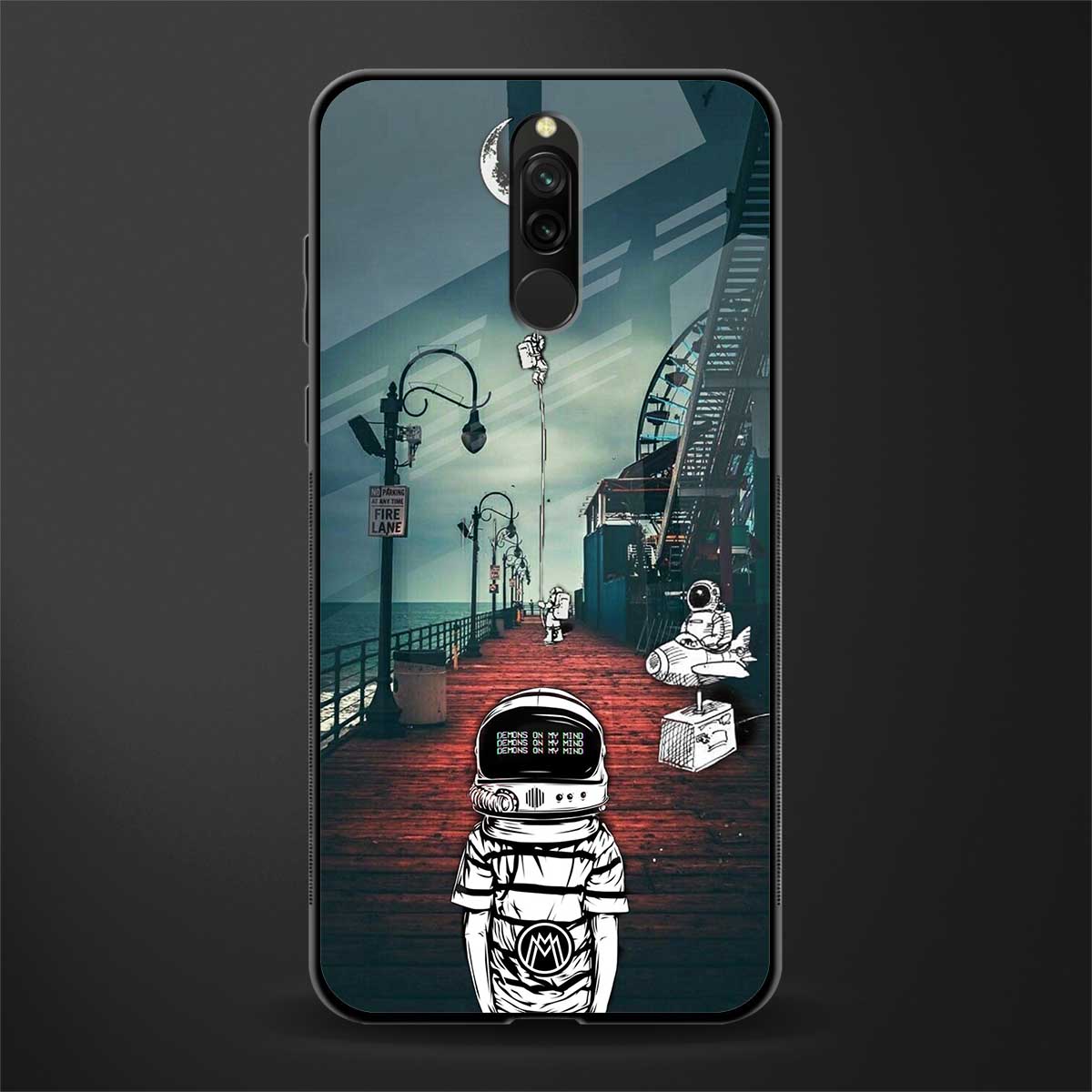 astronaut believer beach glass case for redmi 8 image