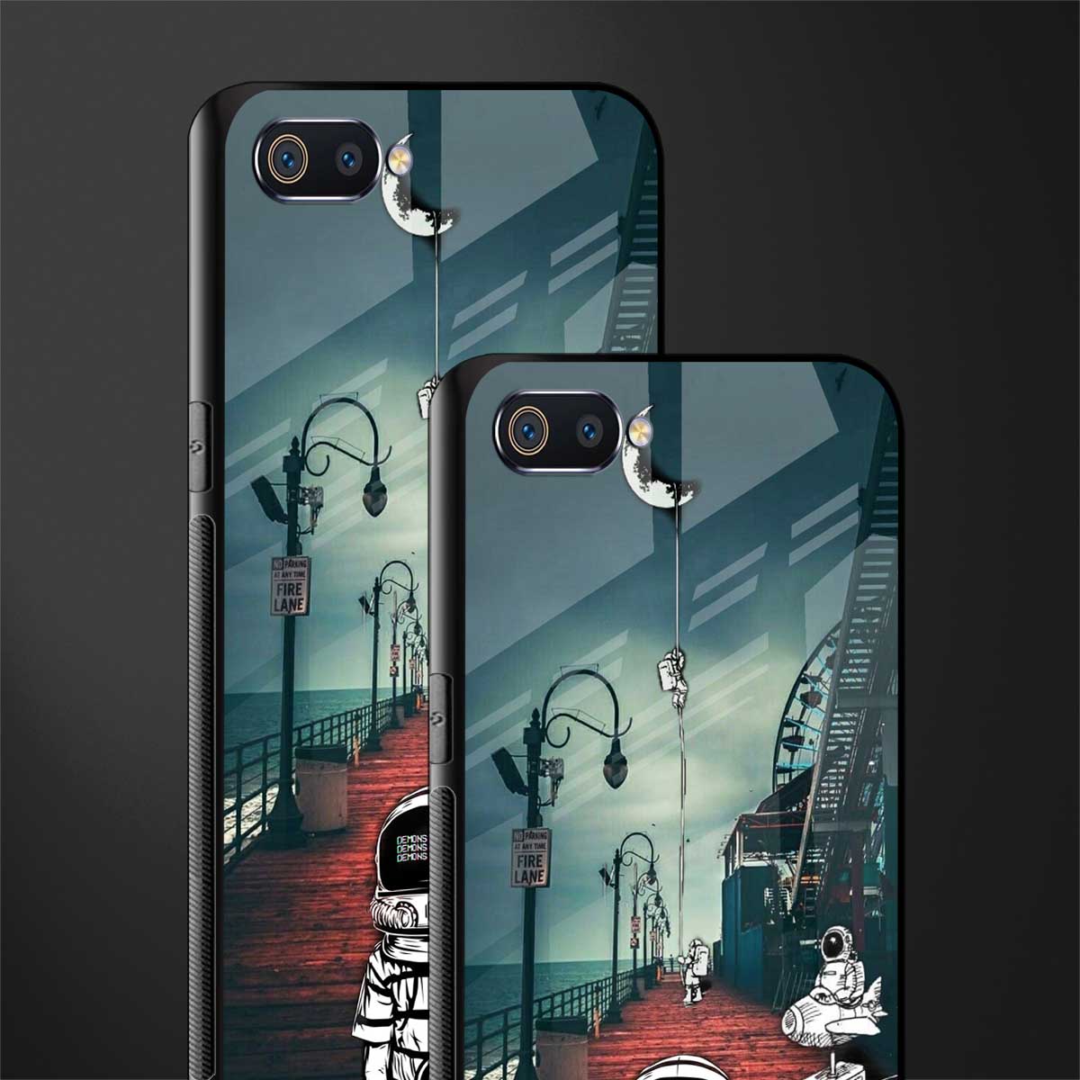 astronaut believer beach glass case for oppo a1k image-2