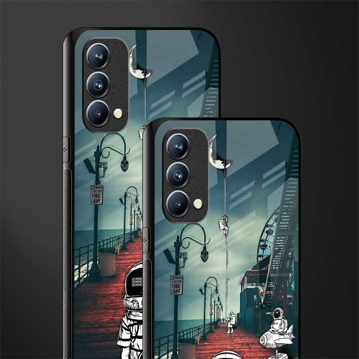 astronaut believer beach glass case for oppo f19 image-2