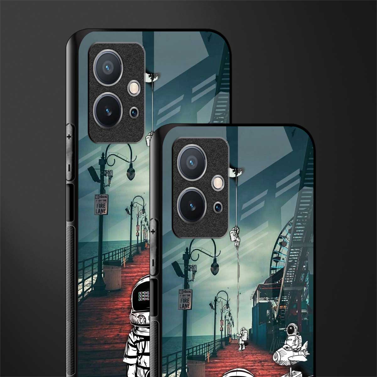astronaut believer beach glass case for vivo y75 5g image-2