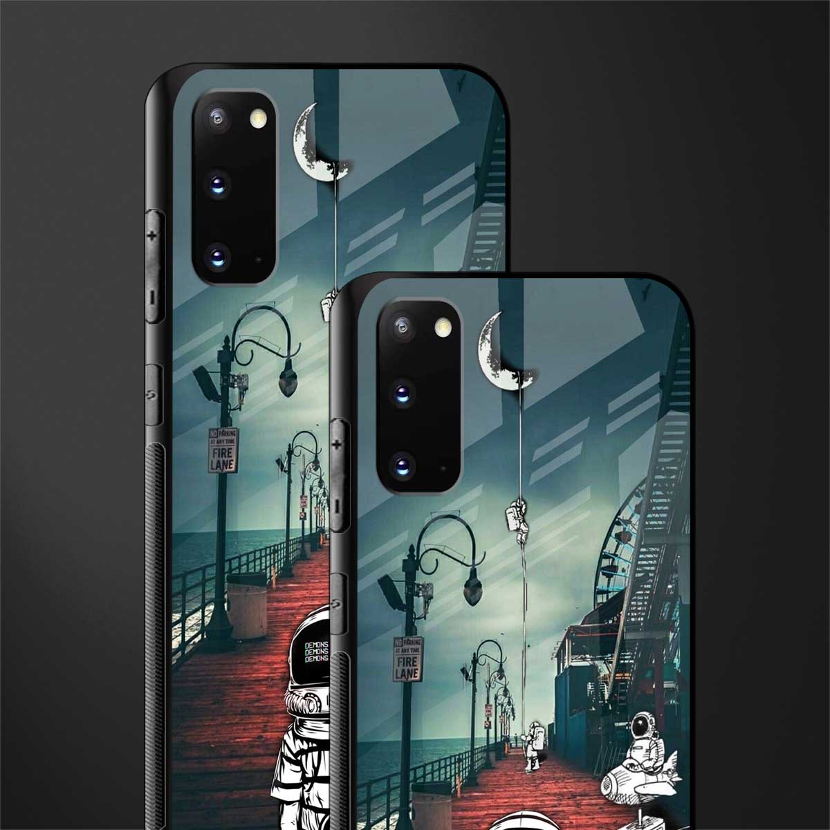 astronaut believer beach glass case for samsung galaxy s20 image-2