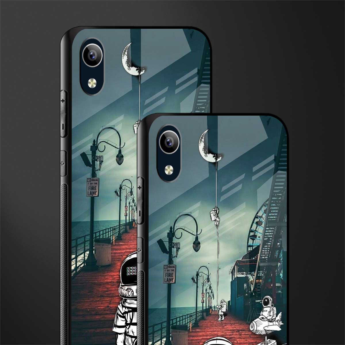 astronaut believer beach glass case for vivo y90 image-2