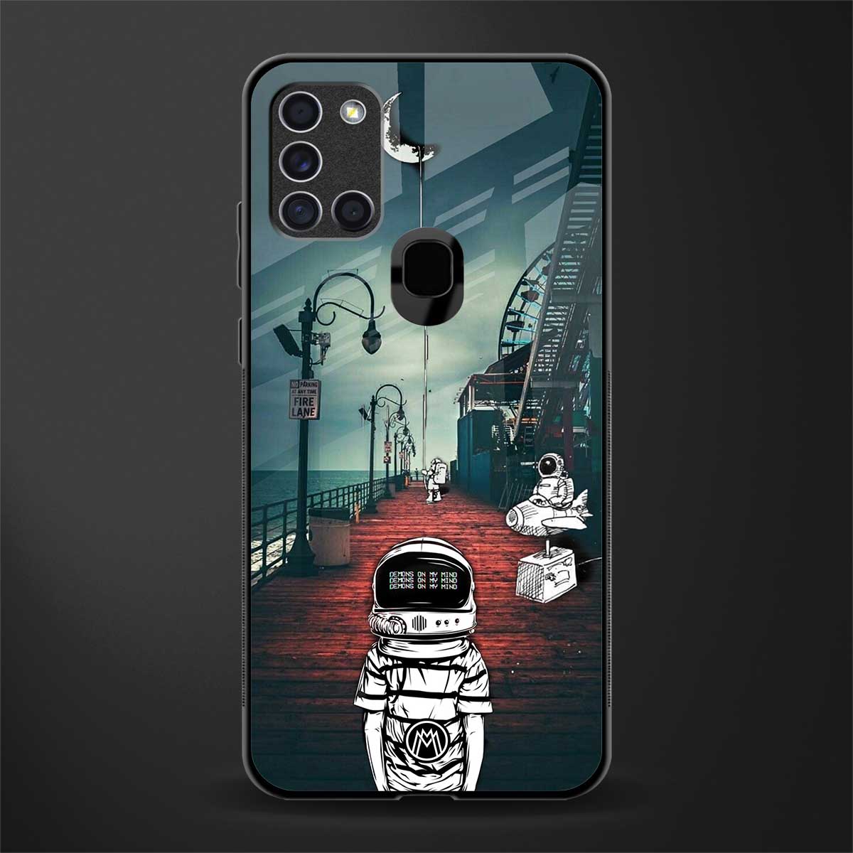 astronaut believer beach glass case for samsung galaxy a21s image