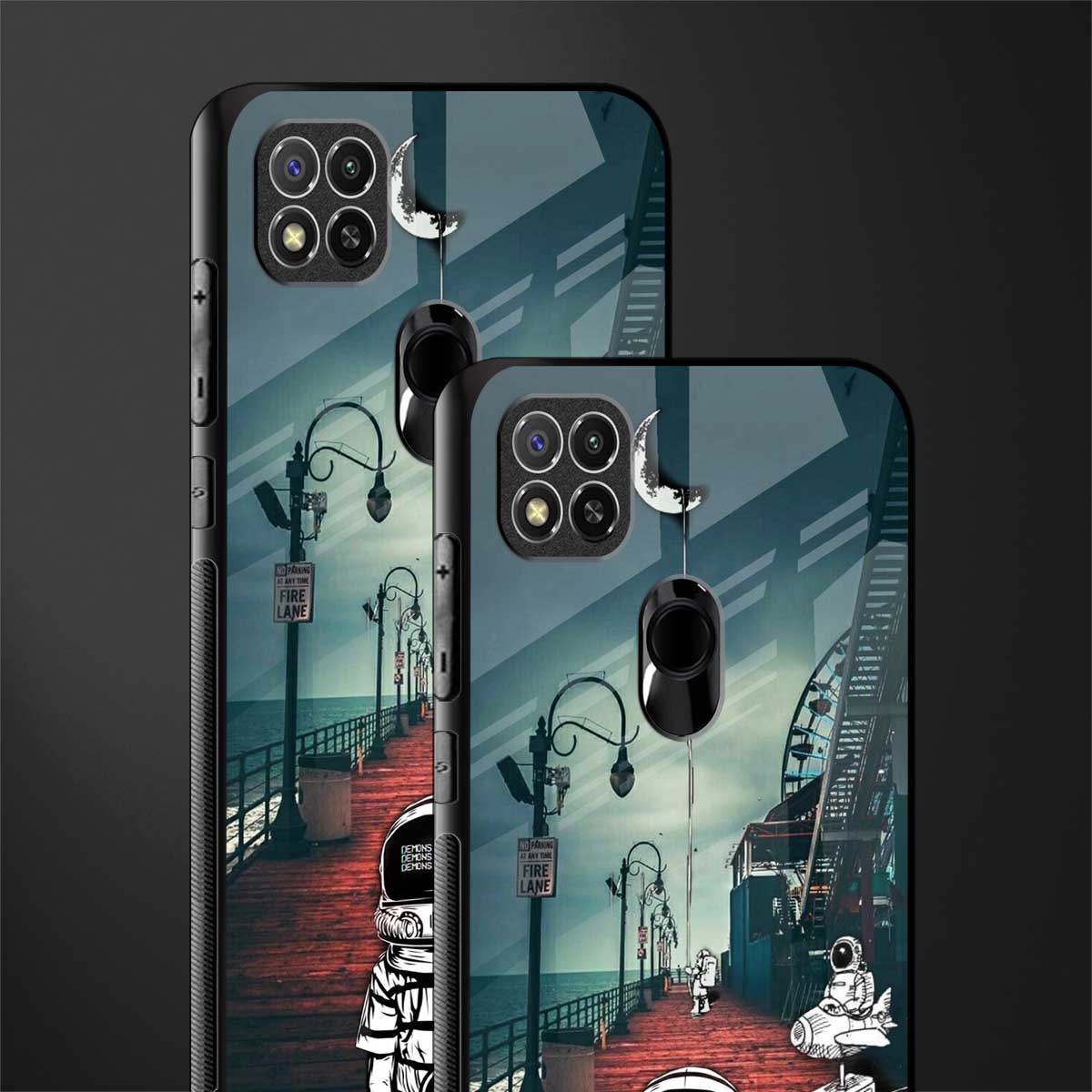 astronaut believer beach glass case for redmi 9 image-2