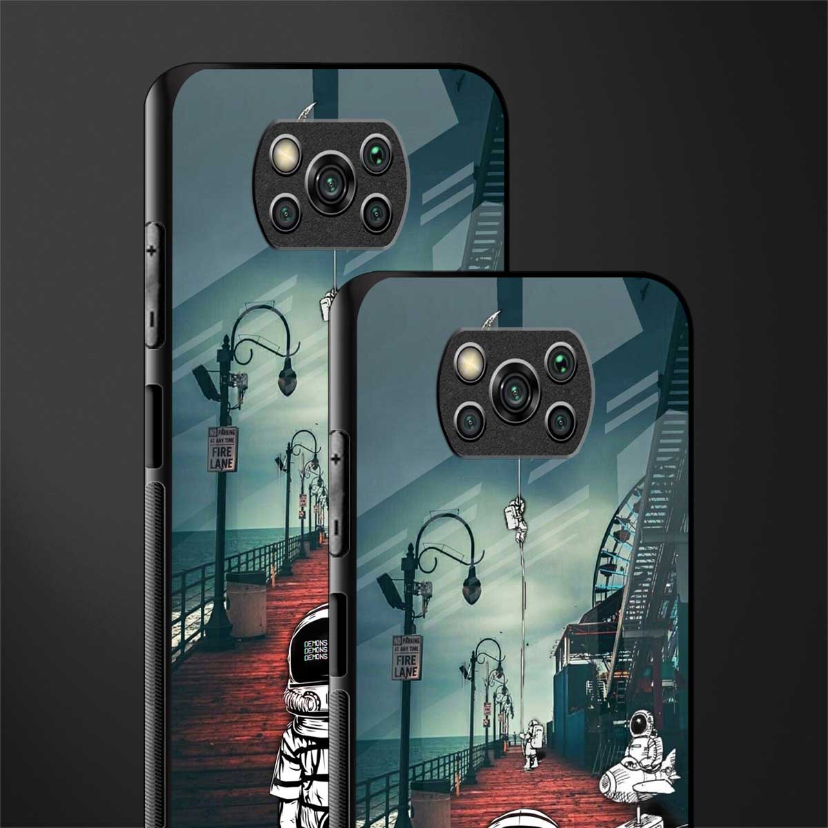 astronaut believer beach glass case for poco x3 image-2