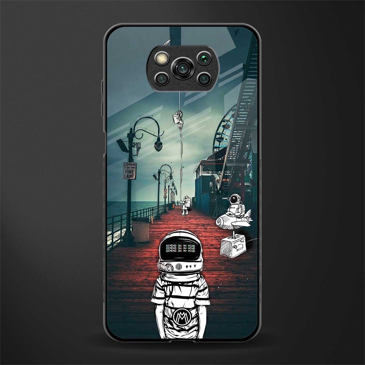 astronaut believer beach glass case for poco x3 image