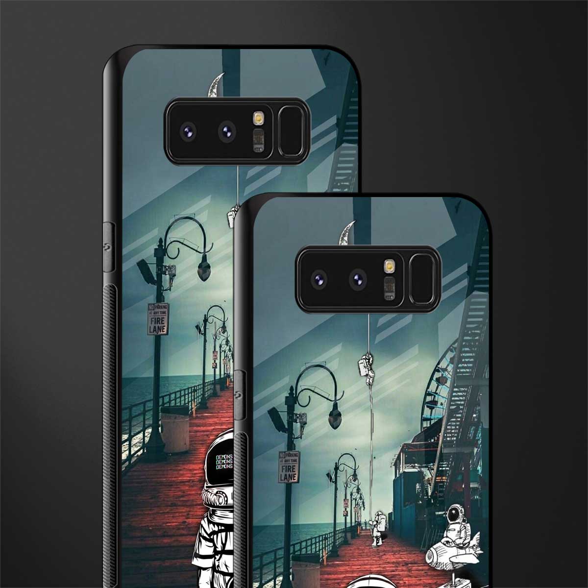 astronaut believer beach glass case for samsung galaxy note 8 image-2