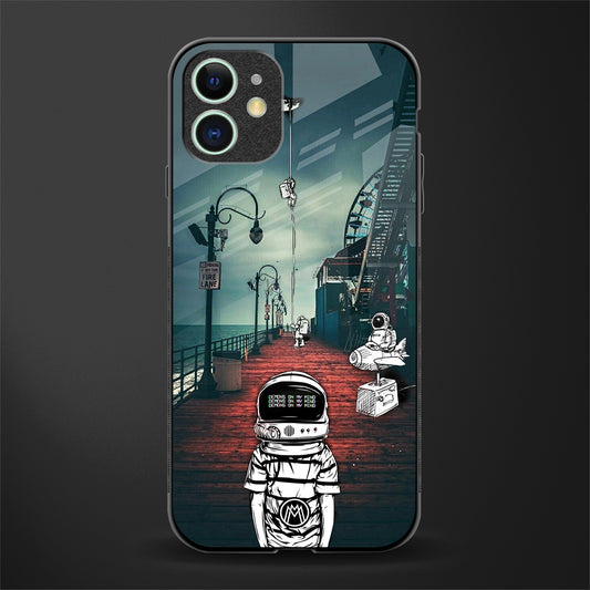 astronaut believer beach glass case for iphone 11 image