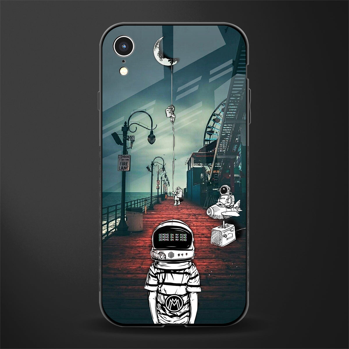astronaut believer beach glass case for iphone xr image