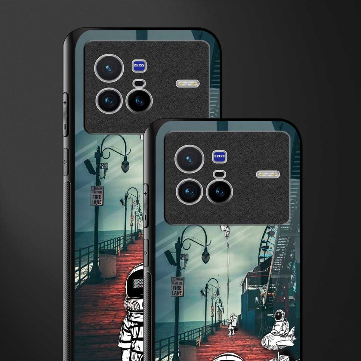 astronaut believer beach glass case for vivo x80 image-2