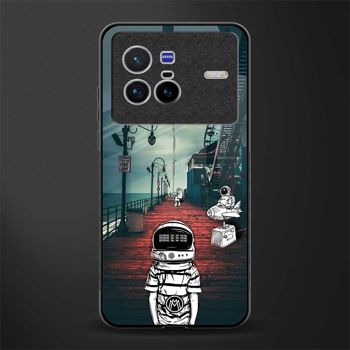astronaut believer beach glass case for vivo x80 image