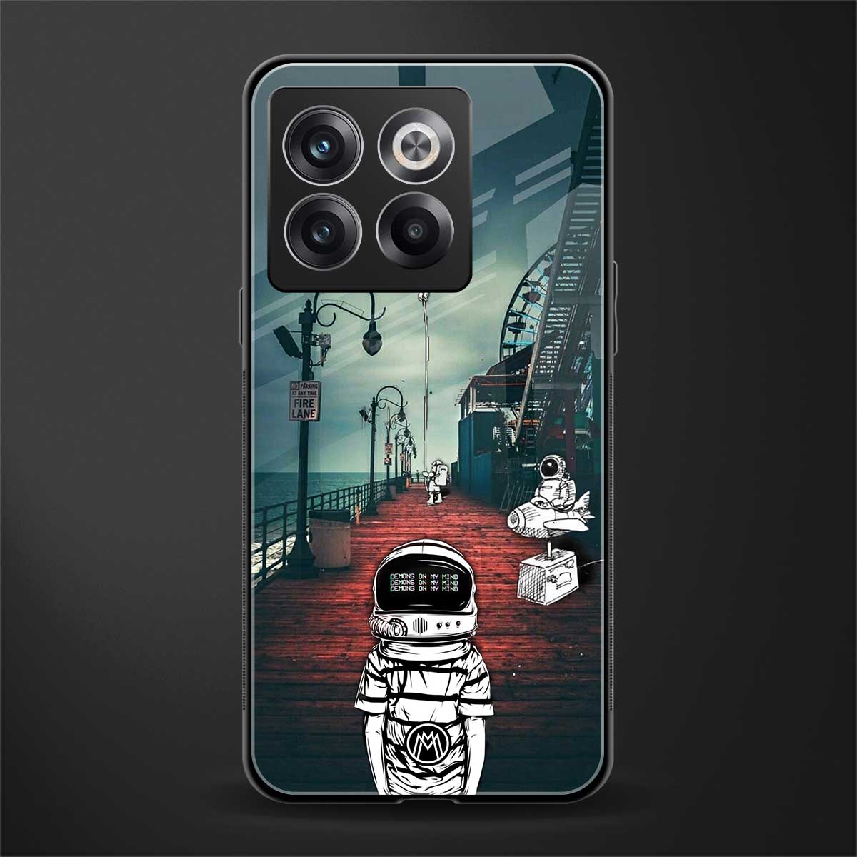 astronaut believer beach back phone cover | glass case for oneplus 10t