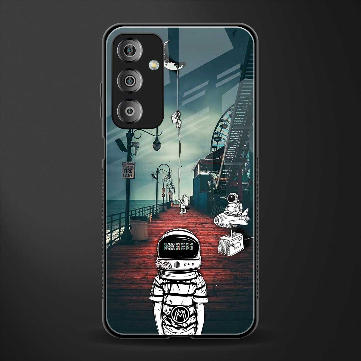 astronaut believer beach back phone cover | glass case for samsung galaxy f23 5g
