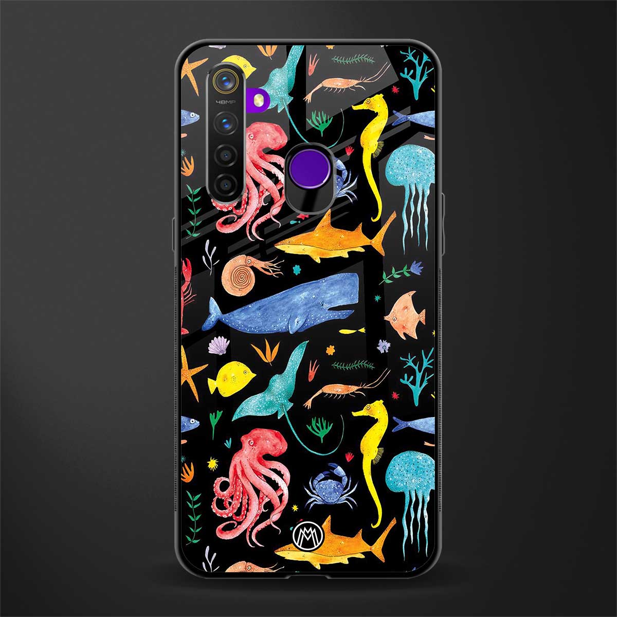 atomic ocean glass case for realme 5s image