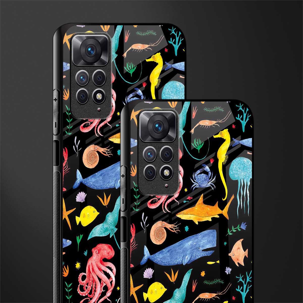 atomic ocean back phone cover | glass case for redmi note 11 pro plus 4g/5g