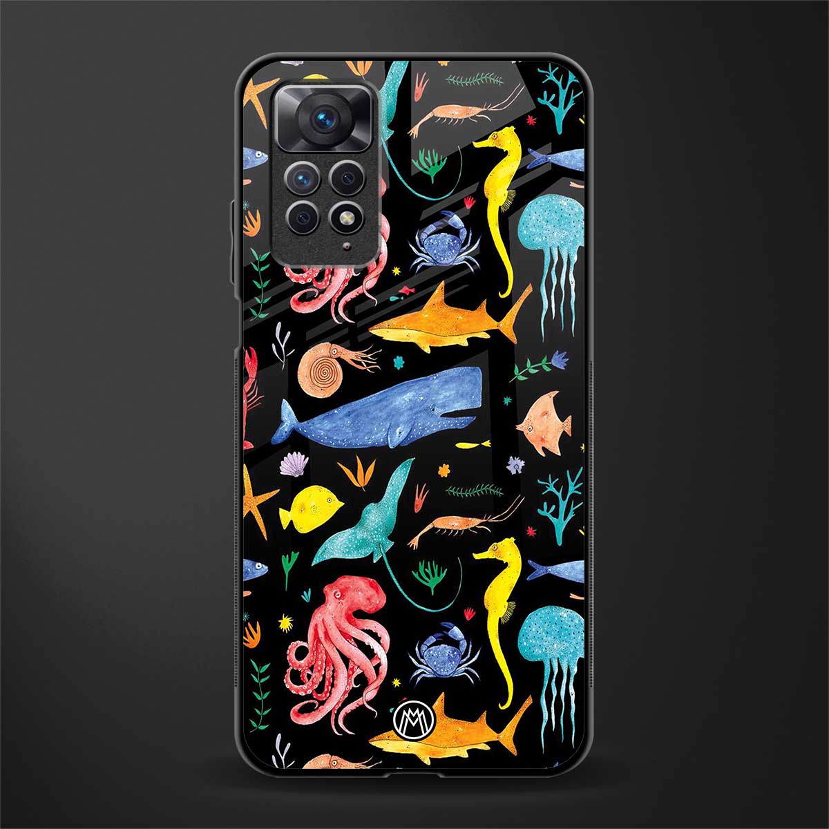 atomic ocean back phone cover | glass case for redmi note 11 pro plus 4g/5g
