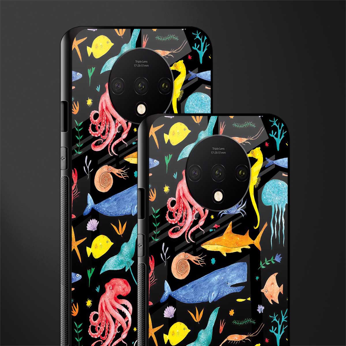 atomic ocean glass case for oneplus 7t image-2