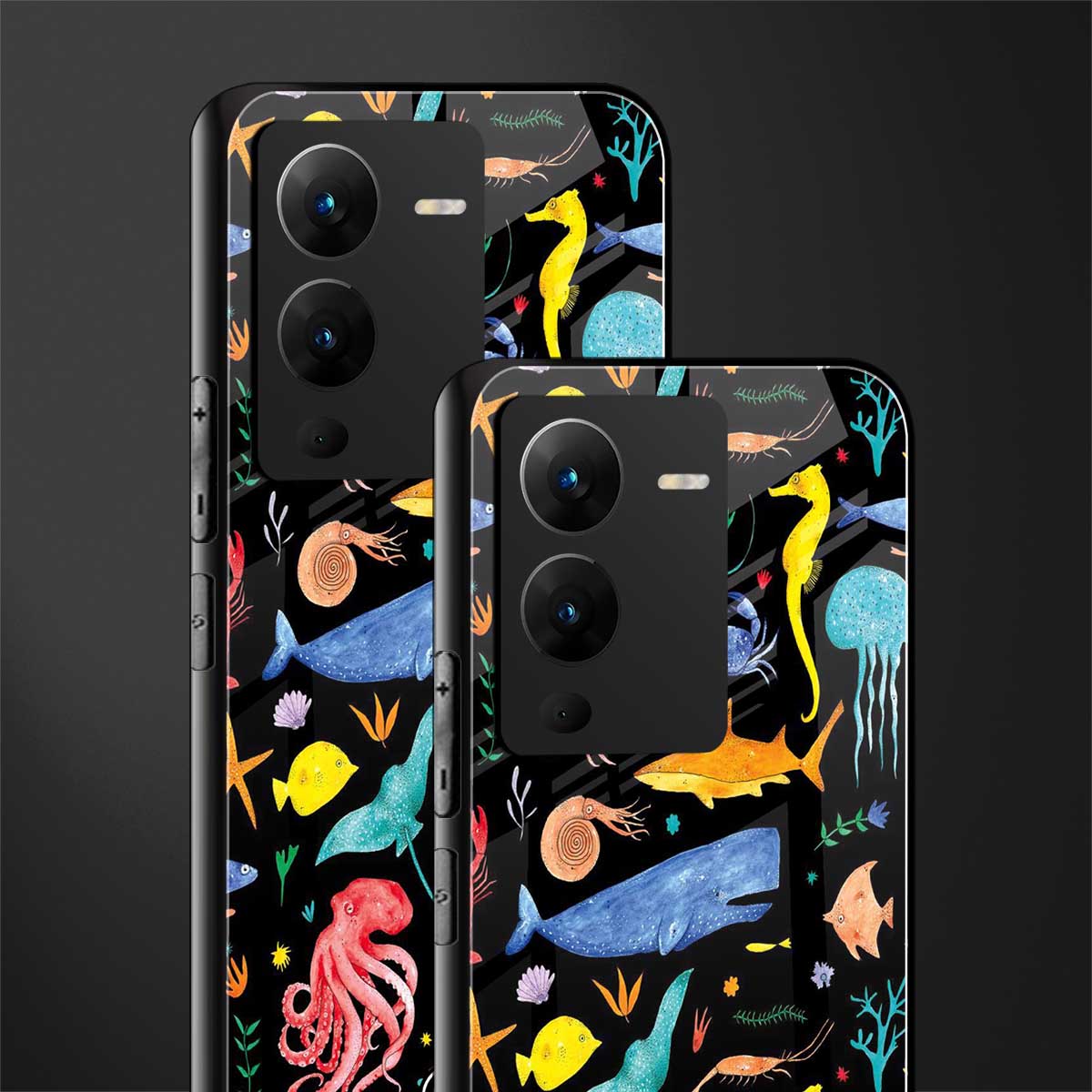atomic ocean back phone cover | glass case for vivo v25 pro 5g