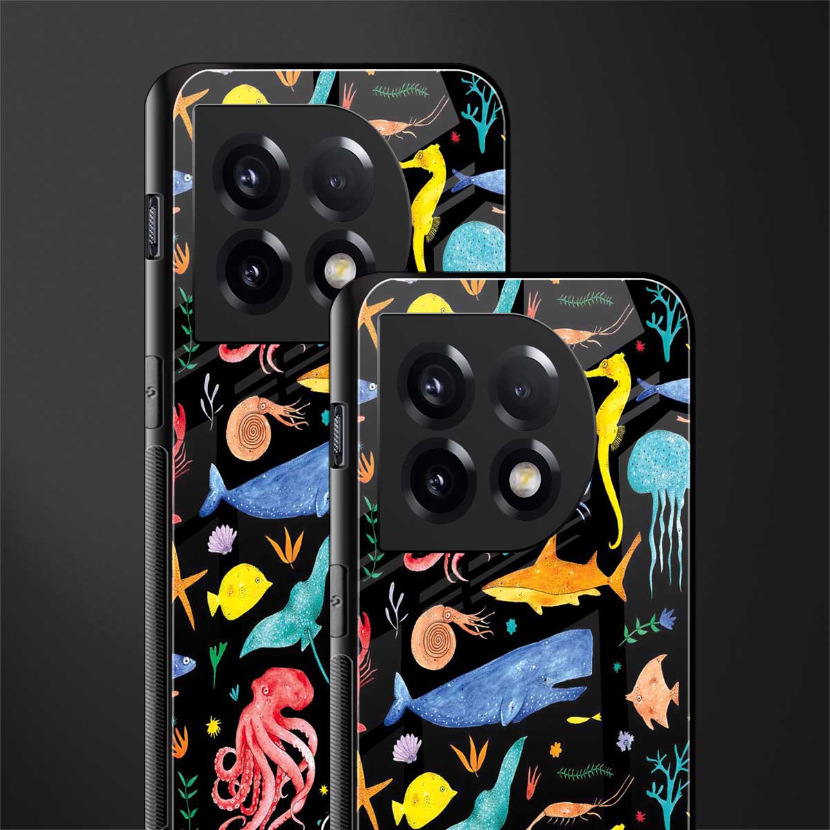 atomic ocean back phone cover | glass case for oneplus 11