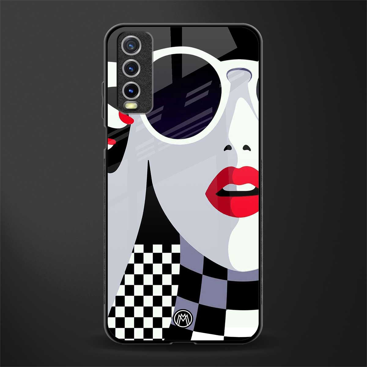 attitude queen glass case for vivo y12s image
