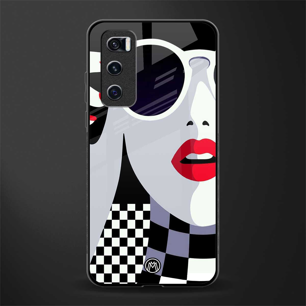 attitude queen glass case for vivo v20 se image