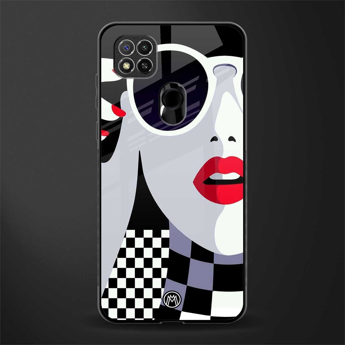 attitude queen glass case for redmi 9 image