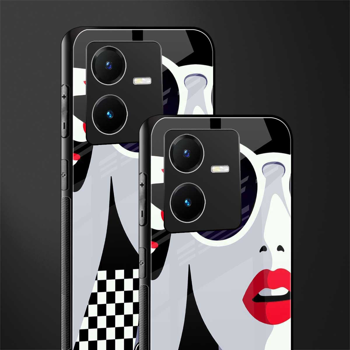 attitude queen back phone cover | glass case for vivo y22