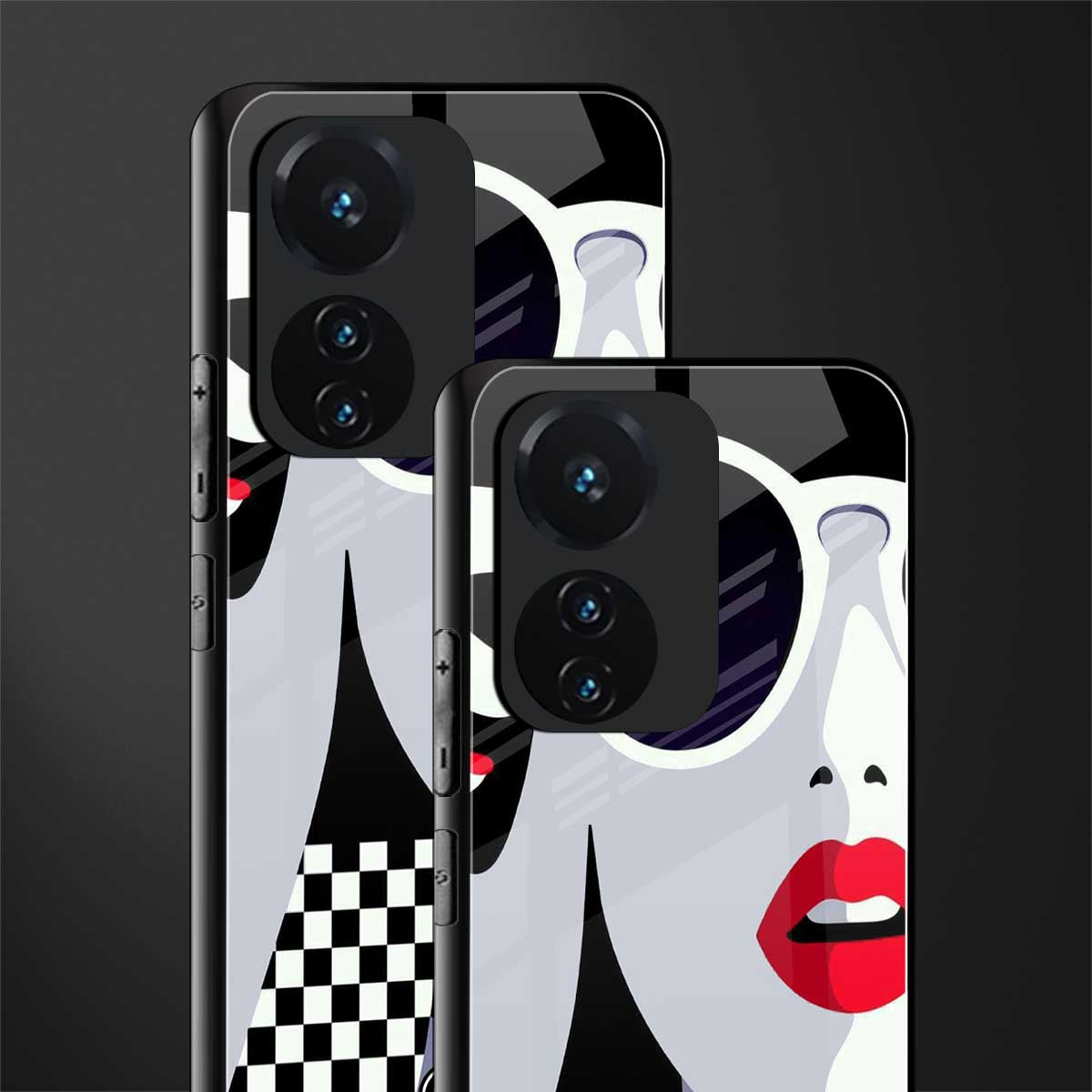 attitude queen back phone cover | glass case for vivo t1 44w 4g