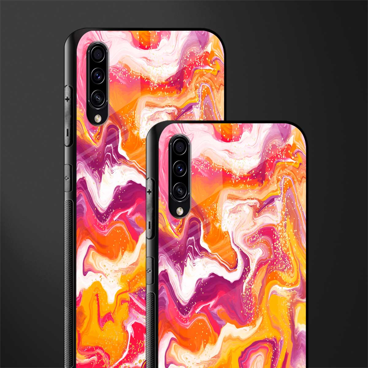 aureolin grape jam glass case for samsung galaxy a70 image-2