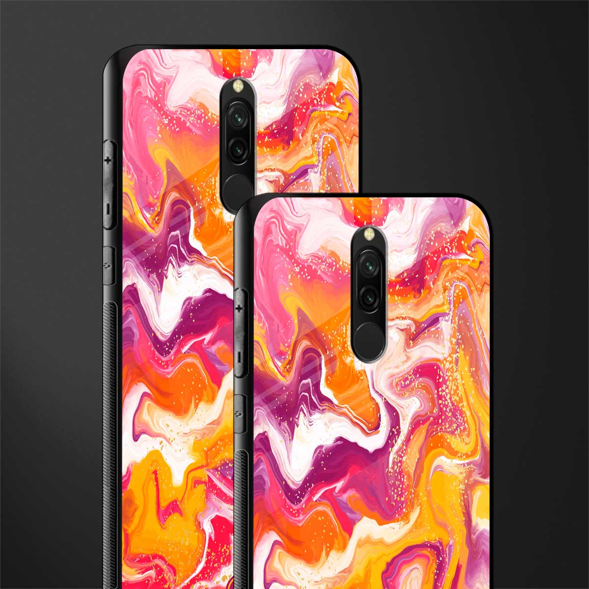 aureolin grape jam glass case for redmi 8 image-2
