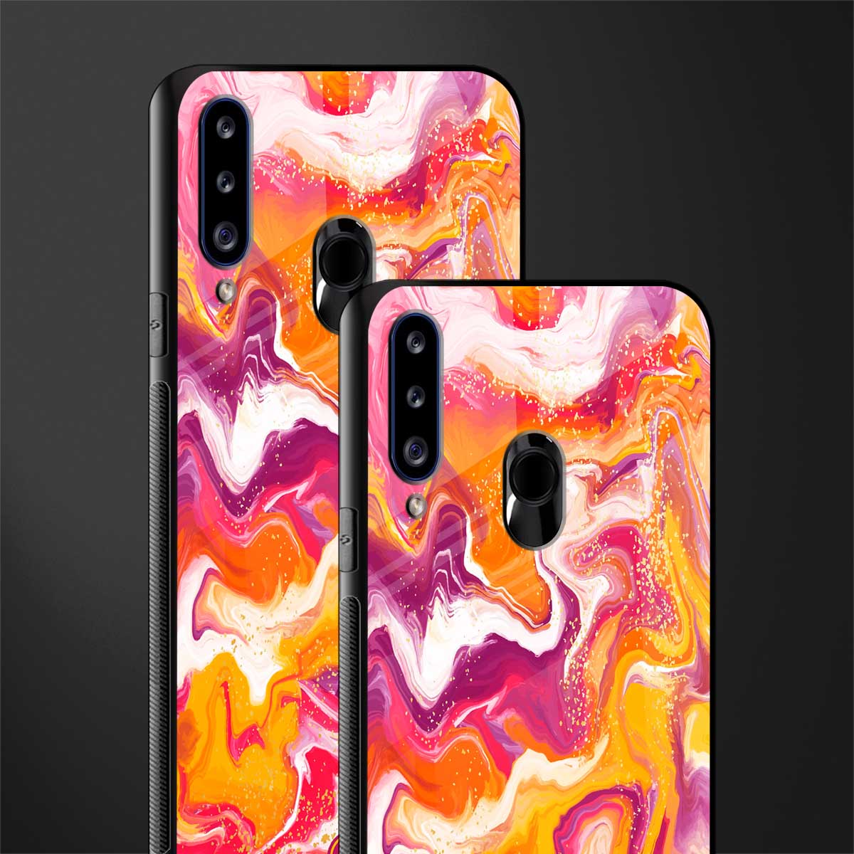 aureolin grape jam glass case for samsung galaxy a20s