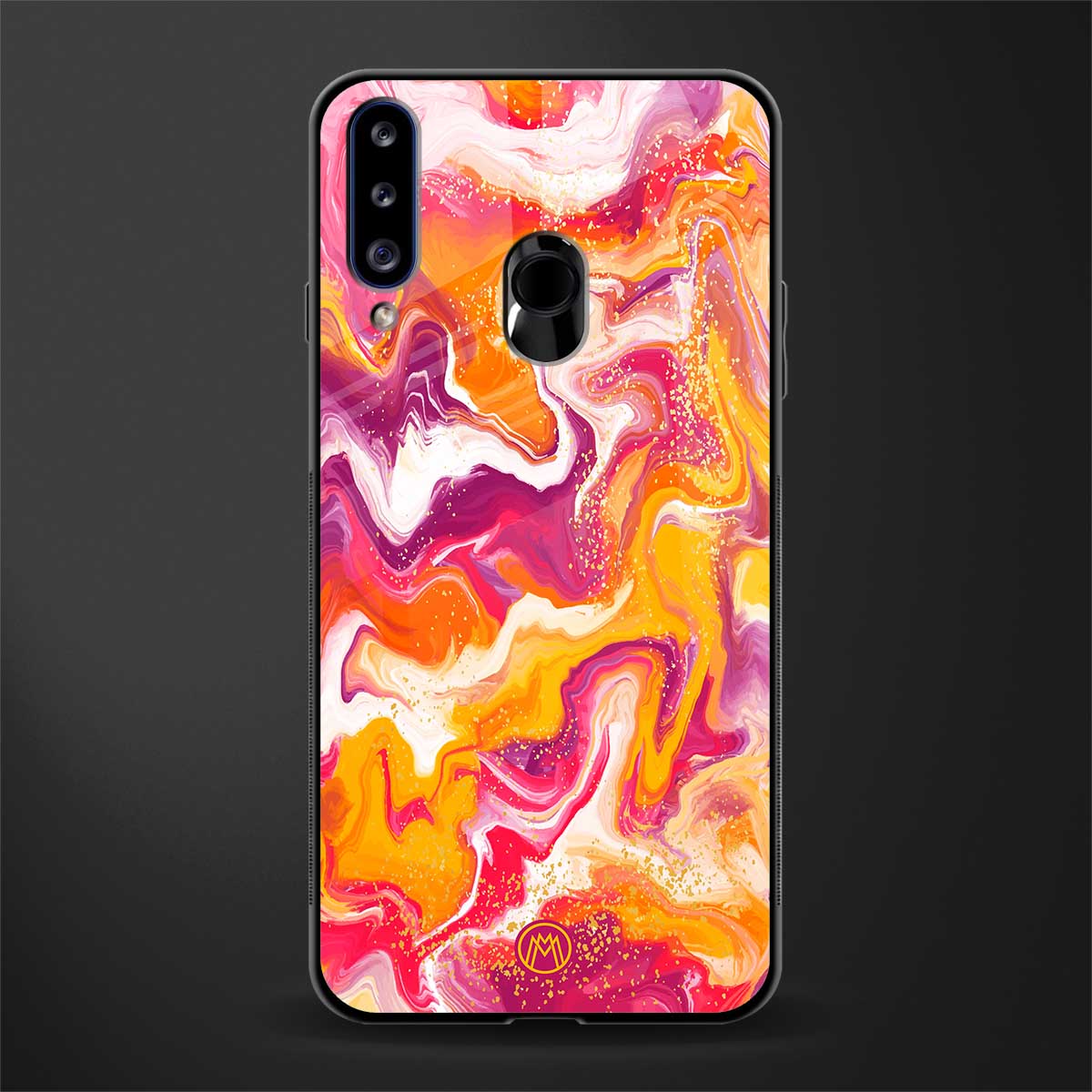 aureolin grape jam glass case for samsung galaxy a20s