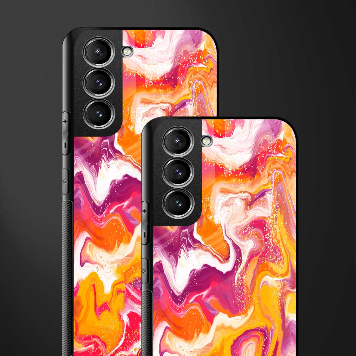aureolin grape jam glass case for samsung galaxy s21 plus image-2