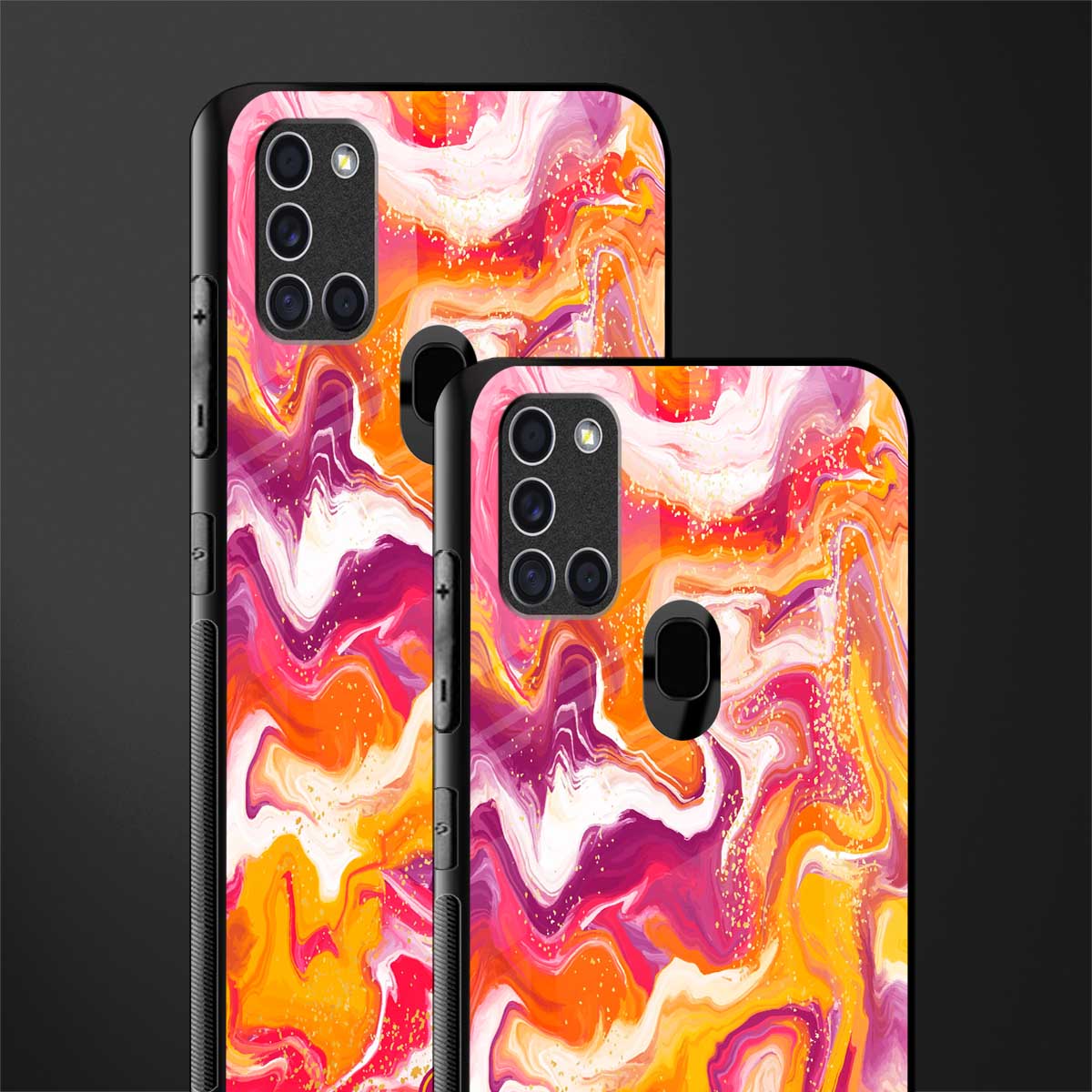 aureolin grape jam glass case for samsung galaxy a21s image-2