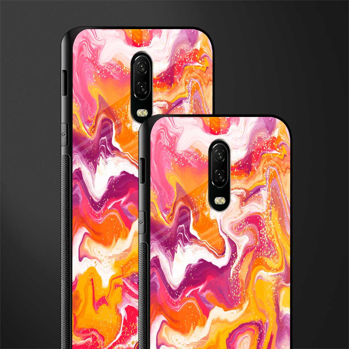 aureolin grape jam glass case for oneplus 6t image-2