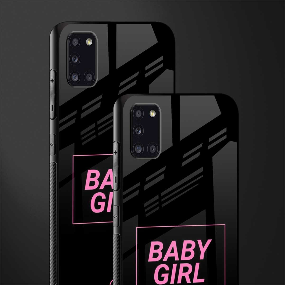 baby girl glass case for samsung galaxy a31 image-2