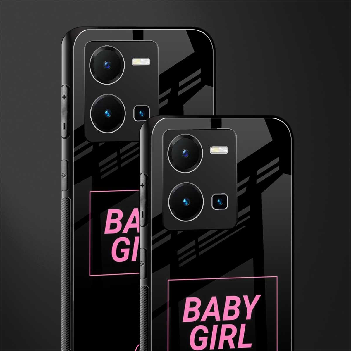 baby girl back phone cover | glass case for vivo y35 4g