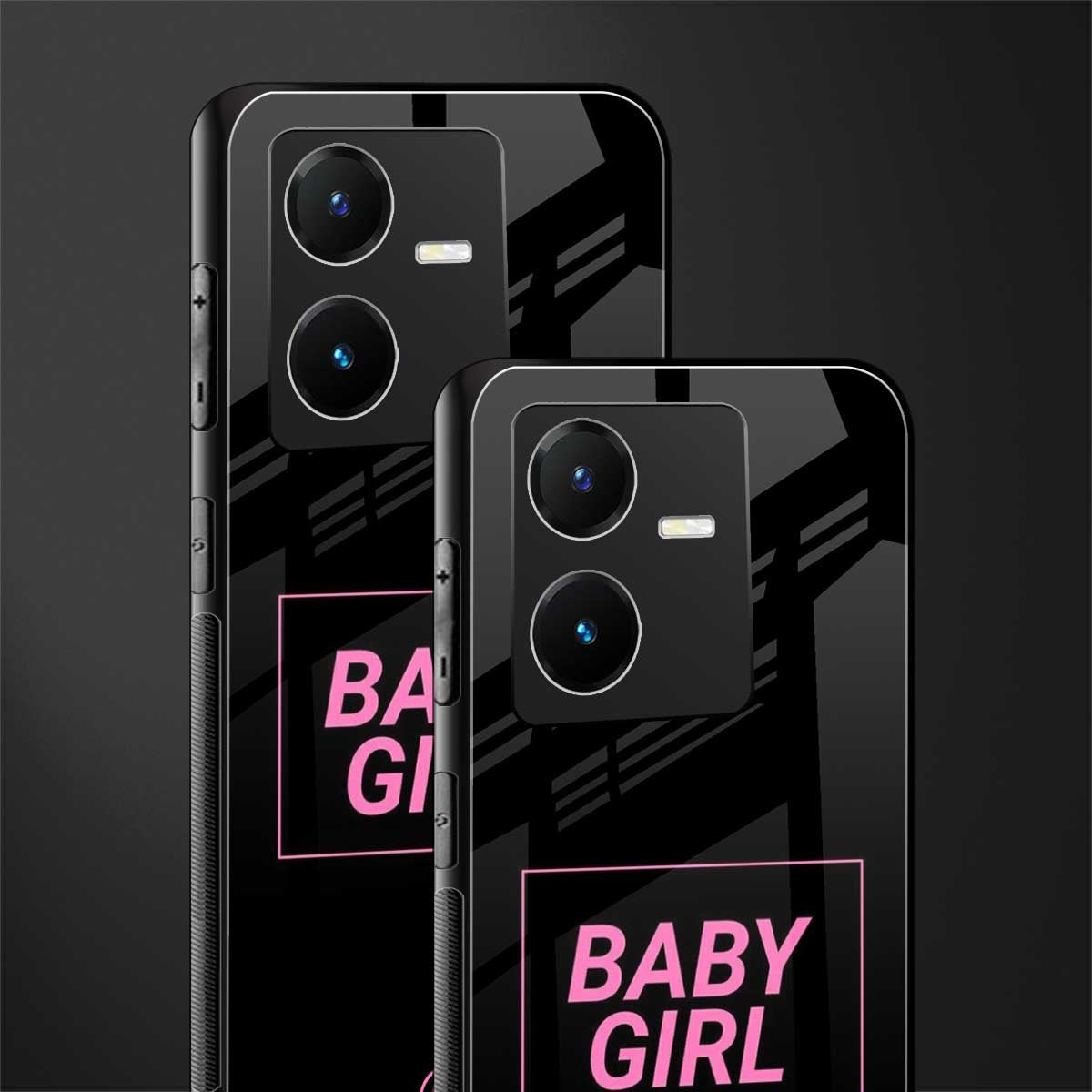 baby girl back phone cover | glass case for vivo y22