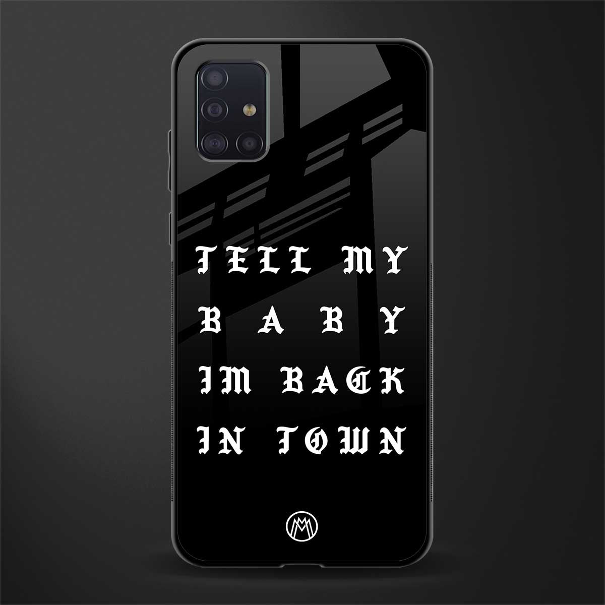 back in town glass case for samsung galaxy a71 image
