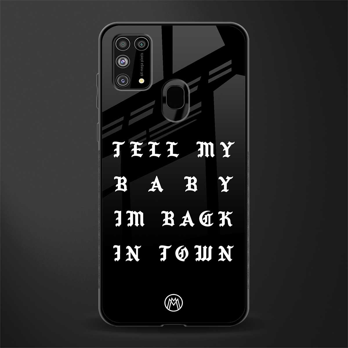 back in town glass case for samsung galaxy f41 image