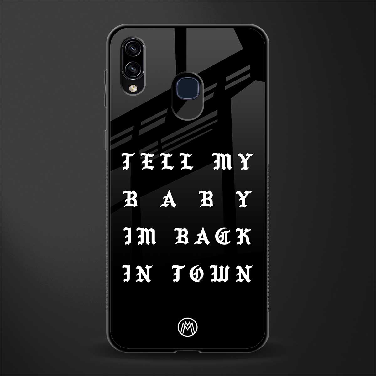 back in town glass case for samsung galaxy a20 image