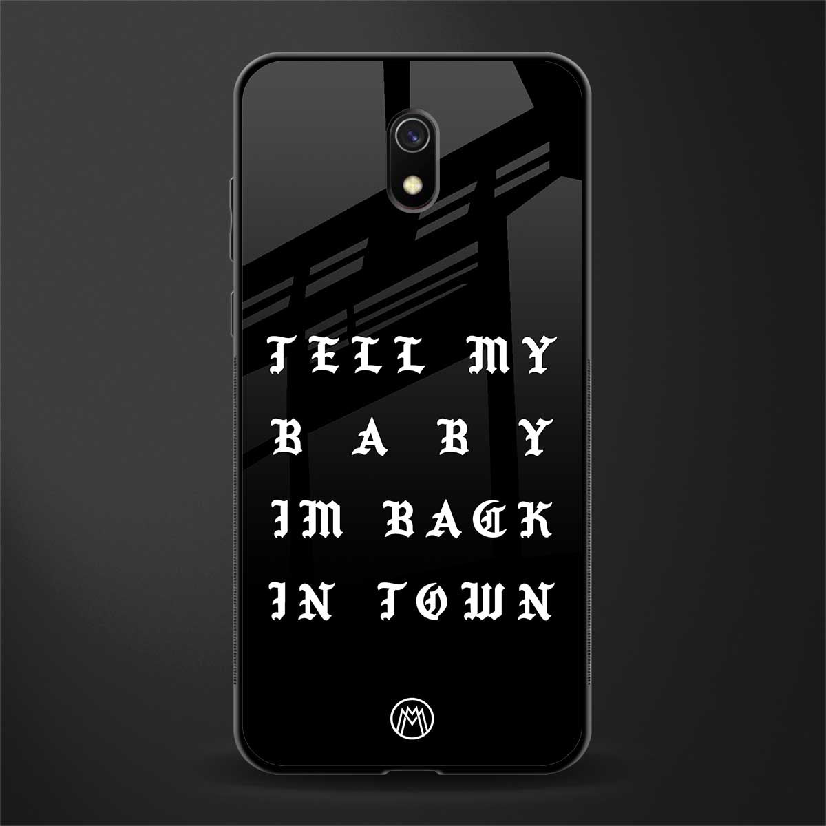 back in town glass case for redmi 8a image