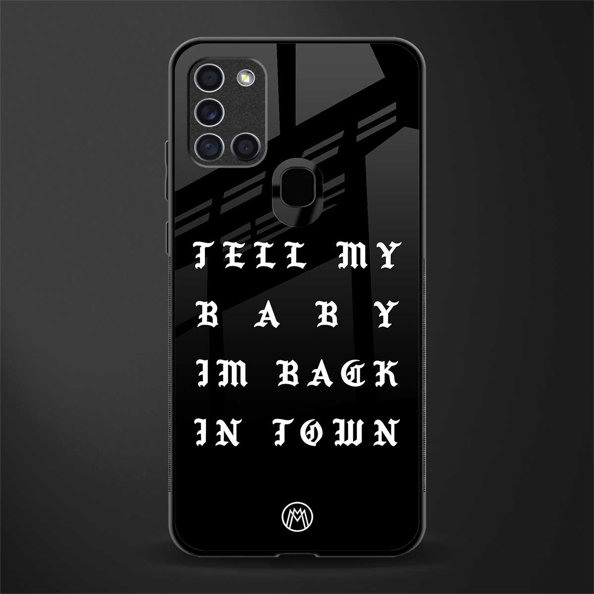 back in town glass case for samsung galaxy a21s image
